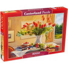 Пъзел Castorland от 3000 части - Цветя на масата -1